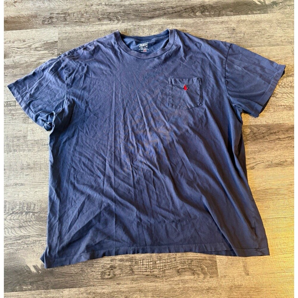 Polo Ralph Lauren Pocket T-Shirt Mens 2XB Big & Tall Navy Blue Red Pony Logo